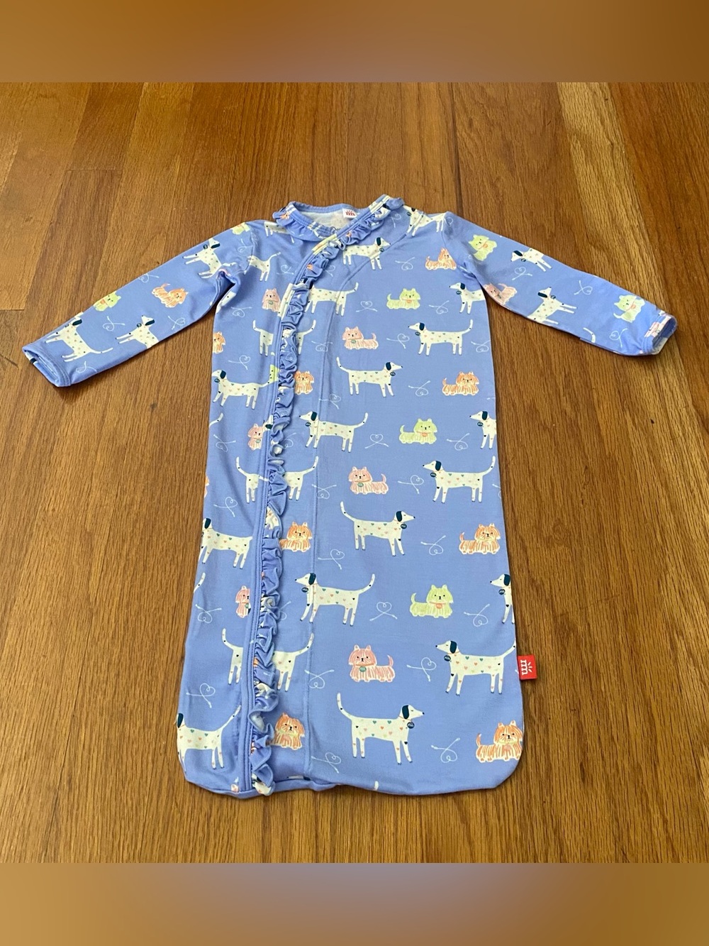 Magnetic Me Lavender Blue Dog & Kitten Ruffle Gown Pajama